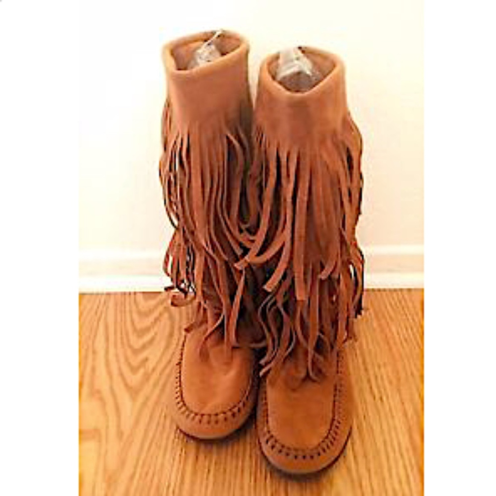 Rampage Women’s Boots Suede Fringes Bohemian 6.5M